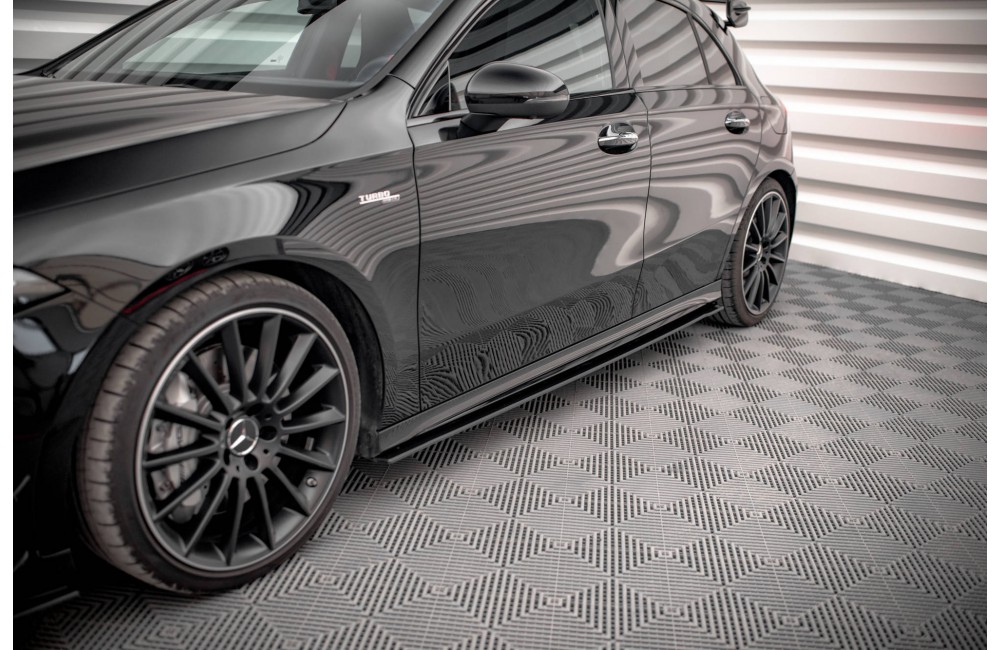 Street Pro Side Skirts Diffusers Mercedes A35 AMG / AMG-Line Aero Pack W177 - Black Street Pro Side Skirts Diffusers Mercedes A35 AMG / AMG-Line Aero Pack W177 - Black