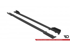 Street Pro Side Skirts Diffusers + Flaps Mercedes A35 AMG / AMG-Line Aero Pack W177 - Black + Gloss Flaps Street Pro Side Skirts Diffusers + Flaps Mercedes A35 AMG / AMG-Line Aero Pack W177 - Black + Gloss Flaps