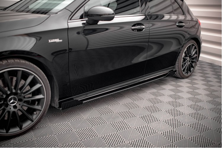 Street Pro Side Skirts Diffusers + Flaps Mercedes A35 AMG / AMG-Line Aero Pack W177
