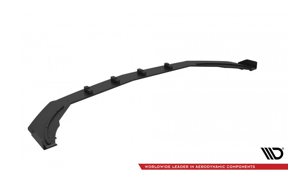 Street Pro Front Splitter + Flaps Mercedes-AMG A35 W177 Facelift - Black + Gloss Flaps