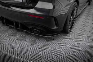 Street Pro Rear Side Splitters Mercedes-AMG A35 Hatchback W177 - Black