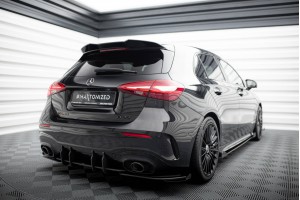 Street Pro Rear Side Splitters + Flaps Mercedes-AMG A35 Hatchback W177 - Black + Gloss Flaps