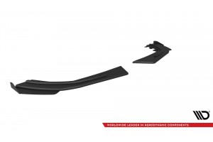 Street Pro Rear Side Splitters + Flaps Mercedes-AMG A35 Hatchback W177 - Black + Gloss Flaps
