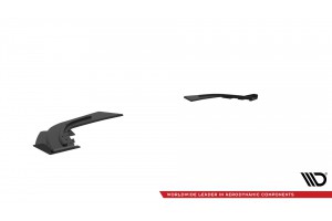 Street Pro Rear Side Splitters + Flaps Mercedes-AMG A35 Hatchback W177 - Black + Gloss Flaps