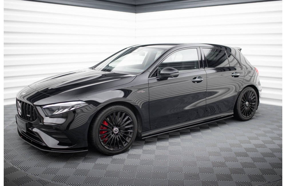 Street Pro Side Skirts Diffusers Mercedes-AMG A35 W177 Facelift - Black Street Pro Side Skirts Diffusers Mercedes-AMG A35 W177 Facelift - Black