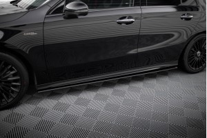 Street Pro Side Skirts Diffusers Mercedes-AMG A35 W177 Facelift - Black-Red Street Pro Side Skirts Diffusers Mercedes-AMG A35 W177 Facelift - Black-Red