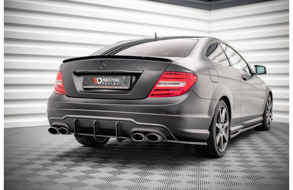 Street Pro Rear Diffuser Mercedes-Benz C Coupe AMG-Line C204 - Black