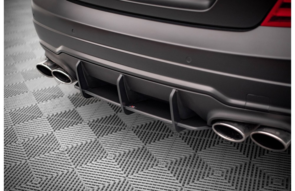 Street Pro Rear Diffuser Mercedes-Benz C Coupe AMG-Line C204 - Black