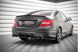 Street Pro Rear Diffuser Mercedes-Benz C Coupe AMG-Line C204 - Black