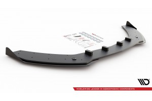 Street Pro Front Splitter + Flaps Mercedes-AMG C43 Coupe C205 - Black + Gloss Flaps