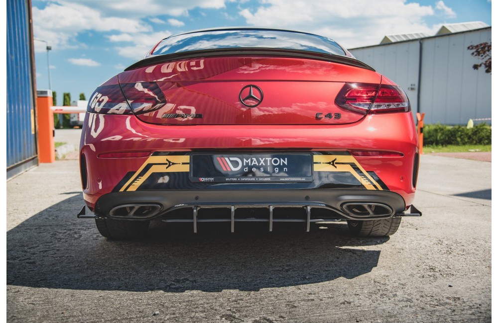 Street Pro Rear Diffuser Mercedes-AMG C43 Coupe C205 - Black