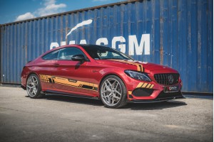 Street Pro Side Skirts Diffusers + Flaps Mercedes-AMG C43 Coupe C205 - Black + Gloss Flaps Street Pro Side Skirts Diffusers + Flaps Mercedes-AMG C43 Coupe C205 - Black + Gloss Flaps