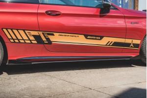 Street Pro Side Skirts Diffusers + Flaps Mercedes-AMG C43 Coupe C205 - Black + Gloss Flaps Street Pro Side Skirts Diffusers + Flaps Mercedes-AMG C43 Coupe C205 - Black + Gloss Flaps