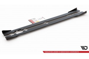 Street Pro Side Skirts Diffusers + Flaps Mercedes-AMG C43 Coupe C205 - Black + Gloss Flaps Street Pro Side Skirts Diffusers + Flaps Mercedes-AMG C43 Coupe C205 - Black + Gloss Flaps