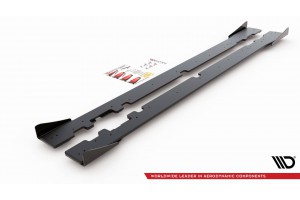 Street Pro Side Skirts Diffusers + Flaps Mercedes-AMG C43 Coupe C205 - Black + Gloss Flaps Street Pro Side Skirts Diffusers + Flaps Mercedes-AMG C43 Coupe C205 - Black + Gloss Flaps