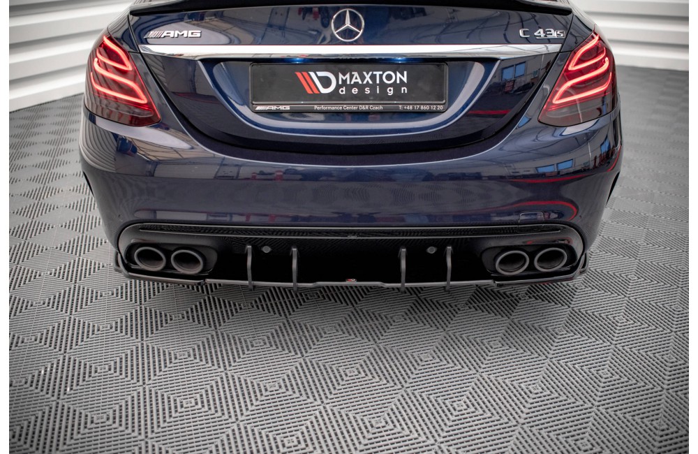 Street Pro Rear Diffuser Mercedes-AMG C 43 Sedan W205 Facelift - Black