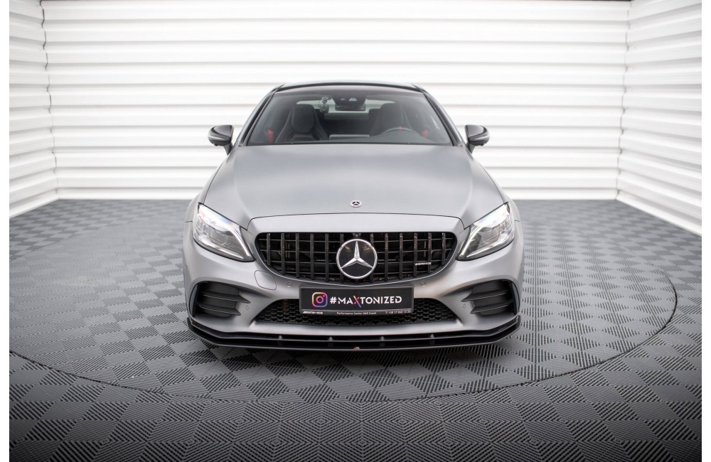 Street Pro Front Splitter Mercedes-AMG C43 Coupe / Cabrio C205  Facelift / A205 Facelift - Black