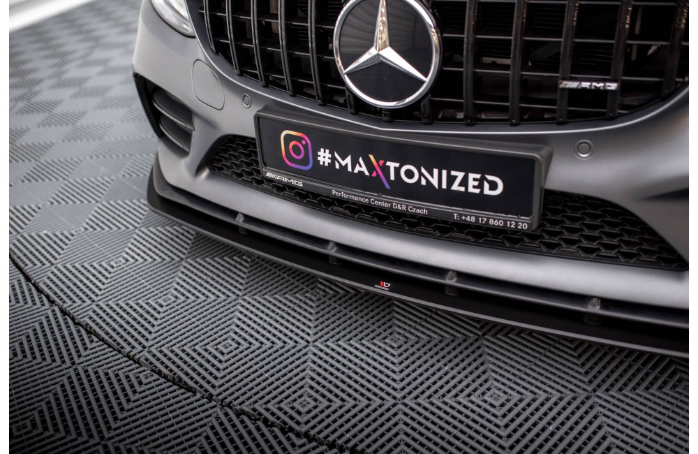 Street Pro Front Splitter Mercedes-AMG C43 Coupe / Cabrio C205  Facelift / A205 Facelift - Black