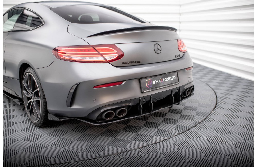 Street Pro Rear Diffuser Mercedes-AMG C43 Coupe / Cabrio C205  Facelift / A205 Facelift - Black