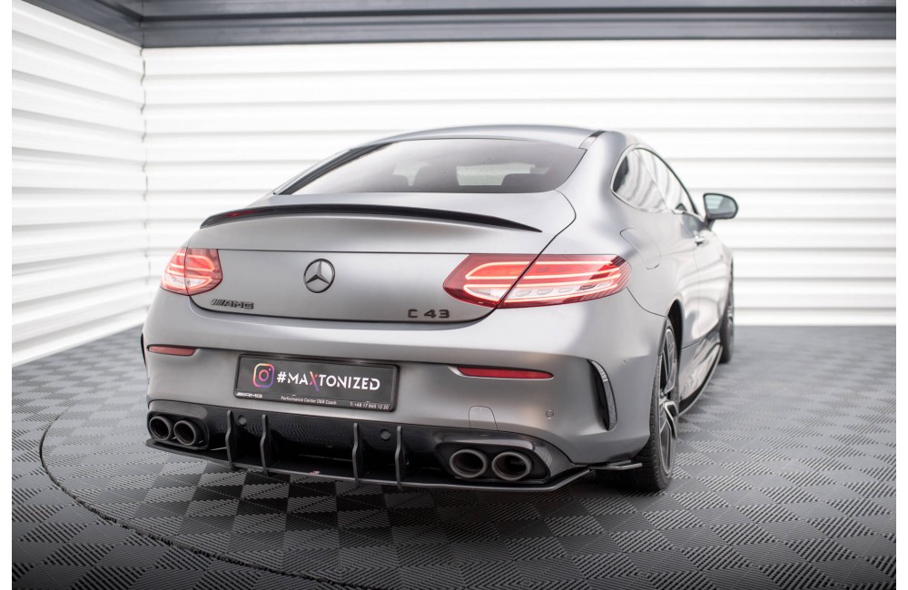Street Pro Rear Diffuser Mercedes-AMG C43 Coupe / Cabrio C205  Facelift / A205 Facelift - Black