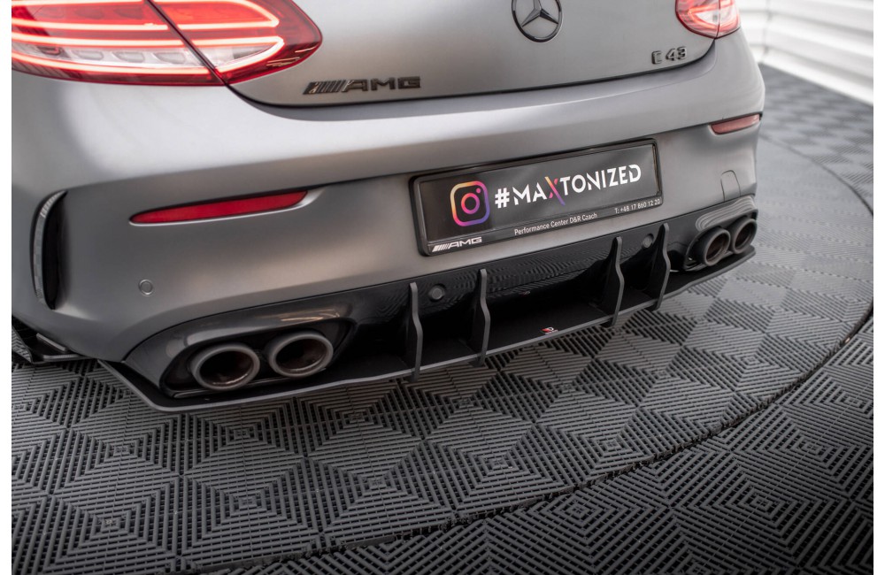 Street Pro Rear Diffuser Mercedes-AMG C43 Coupe / Cabrio C205  Facelift / A205 Facelift - Black