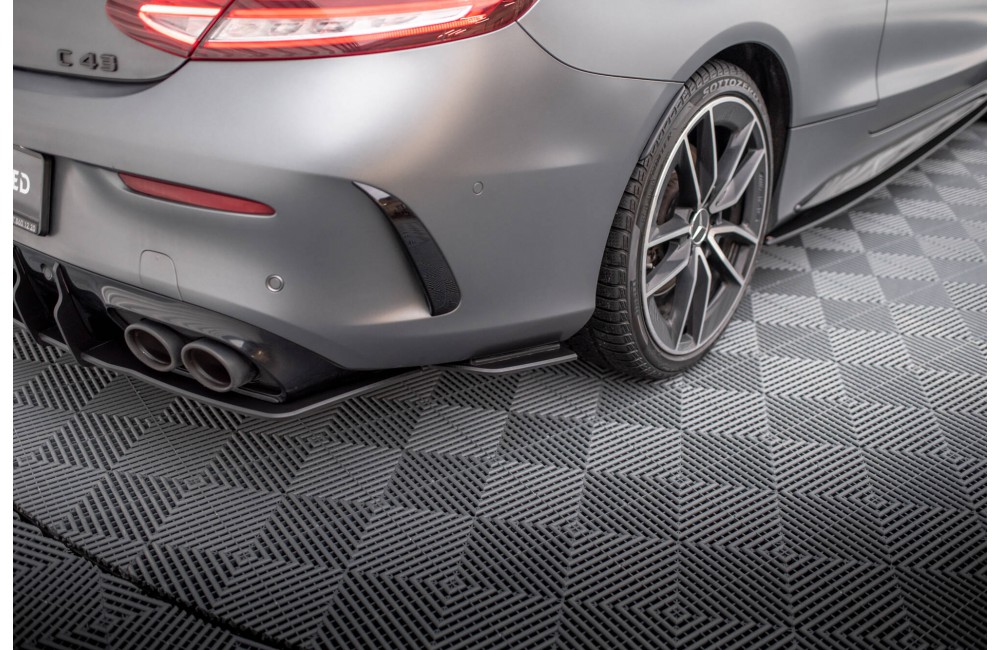 Street Pro Rear Side Splitters Mercedes-AMG C43 Coupe / Cabrio C205 Facelift / A205 Facelift - Black Street Pro Rear Side Splitters Mercedes-AMG C43 Coupe / Cabrio C205 Facelift / A205 Facelift - Black
