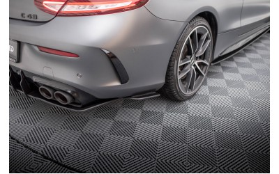 Street Pro Rear Side Splitters Mercedes-AMG C43 Coupe / Cabrio C205  Facelift / A205 Facelift - Black