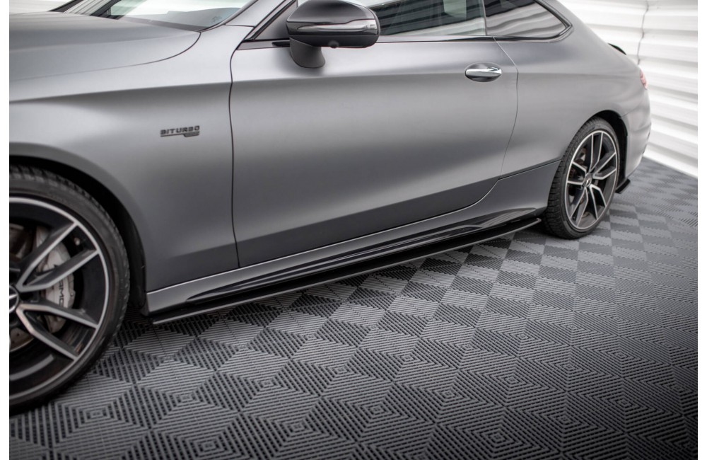 Street Pro Side Skirts Diffusers Mercedes-AMG C43 Coupe / Cabrio C205 Facelift / A205 Facelift - Black Street Pro Side Skirts Diffusers Mercedes-AMG C43 Coupe / Cabrio C205 Facelift / A205 Facelift - Black