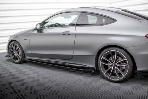 Street Pro Side Skirts Diffusers + Flaps Mercedes-AMG C43 Coupe / Cabrio C205 Facelift / A205 Facelift - Black + Gloss Flaps Street Pro Side Skirts Diffusers + Flaps Mercedes-AMG C43 Coupe / Cabrio C205 Facelift / A205 Facelift - Black + Gloss Flaps