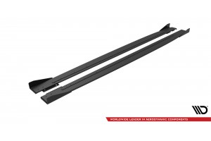 Street Pro Side Skirts Diffusers + Flaps Mercedes-AMG C43 Coupe / Cabrio C205 Facelift / A205 Facelift - Black + Gloss Flaps Street Pro Side Skirts Diffusers + Flaps Mercedes-AMG C43 Coupe / Cabrio C205 Facelift / A205 Facelift - Black + Gloss Flaps