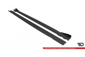 Street Pro Side Skirts Diffusers + Flaps Mercedes-AMG C43 Coupe / Cabrio C205 Facelift / A205 Facelift - Black + Gloss Flaps Street Pro Side Skirts Diffusers + Flaps Mercedes-AMG C43 Coupe / Cabrio C205 Facelift / A205 Facelift - Black + Gloss Flaps