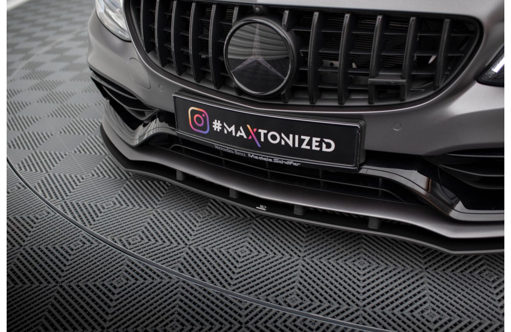 Street Pro Front Splitter Mercedes-AMG C63 Sedan / Estate W205 Facelift - Black