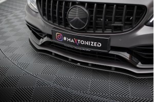 Street Pro Front Splitter Mercedes-AMG C63 Sedan / Estate W205 Facelift - Black