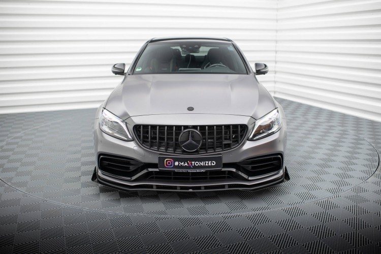 Street Pro Εμπρός splitter + Flaps Mercedes-AMG C63 Sedan / Estate W205 Facelift