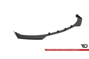 Street Pro Front Splitter + Flaps Mercedes-AMG C63 Sedan / Estate W205 Facelift - Black + Gloss Flaps