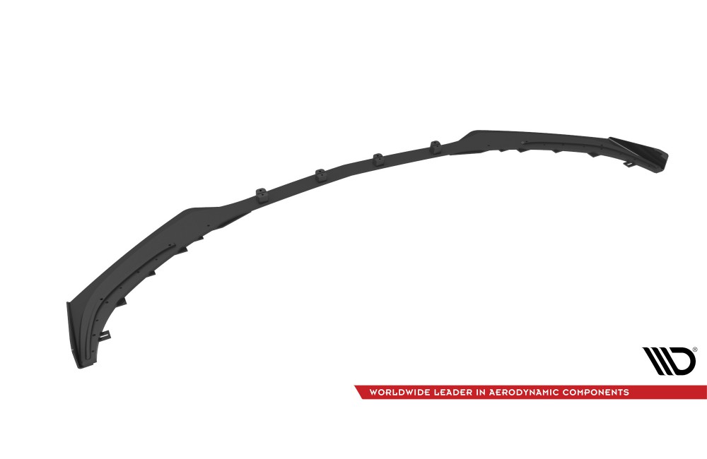 Street Pro Front Splitter + Flaps Mercedes-AMG C63 Sedan / Estate W205 Facelift - Black + Gloss Flaps
