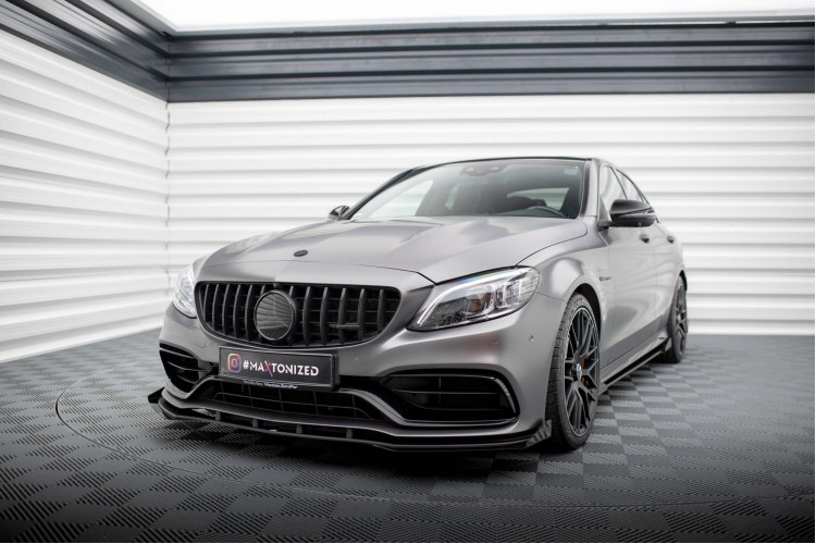 Street Pro Εμπρός splitter + Flaps Mercedes-AMG C63 Sedan / Estate W205 Facelift