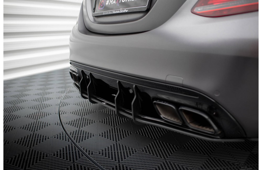 Street Pro Rear Diffuser Mercedes-AMG C63 Sedan / Estate W205 Facelift - Black