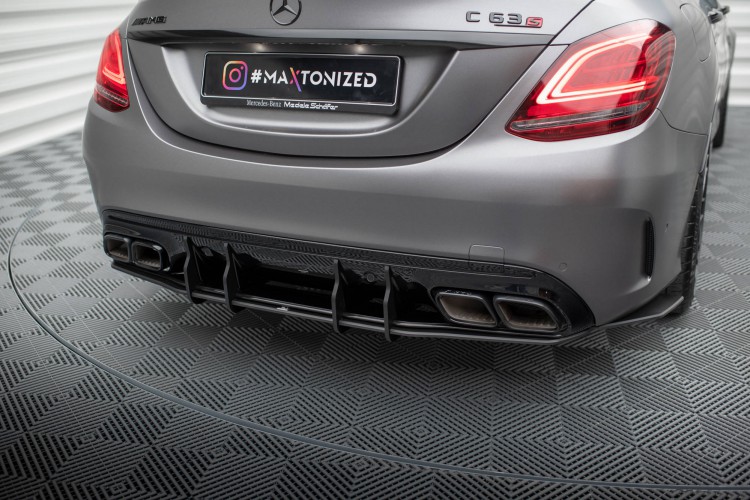 Street Pro Πίσω diffuser Mercedes-AMG C63 Sedan / Estate W205 Facelift
