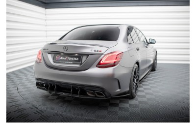 Street Pro Rear Side Splitters Mercedes-AMG C63 Sedan / Estate W205 Facelift - Black
