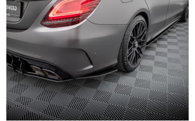 Street Pro Rear Side Splitters Mercedes-AMG C63 Sedan / Estate W205 Facelift - Black