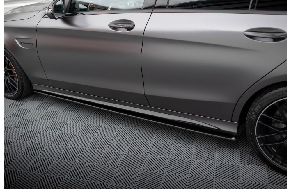 Street Pro Side Skirts Diffusers Mercedes-AMG C63 Sedan / Estate W205 Facelift - Black Street Pro Side Skirts Diffusers Mercedes-AMG C63 Sedan / Estate W205 Facelift - Black