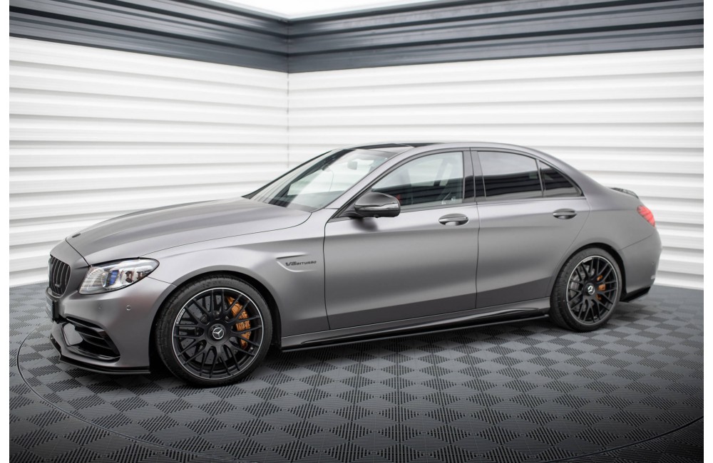 Street Pro Side Skirts Diffusers Mercedes-AMG C63 Sedan / Estate W205 Facelift - Black Street Pro Side Skirts Diffusers Mercedes-AMG C63 Sedan / Estate W205 Facelift - Black