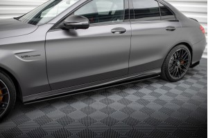 Street Pro Side Skirts Diffusers Mercedes-AMG C63 Sedan / Estate W205 Facelift - Black Street Pro Side Skirts Diffusers Mercedes-AMG C63 Sedan / Estate W205 Facelift - Black