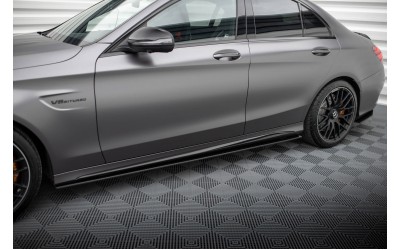 Street Pro Side Skirts Diffusers Mercedes-AMG C63 Sedan / Estate W205 Facelift - Black