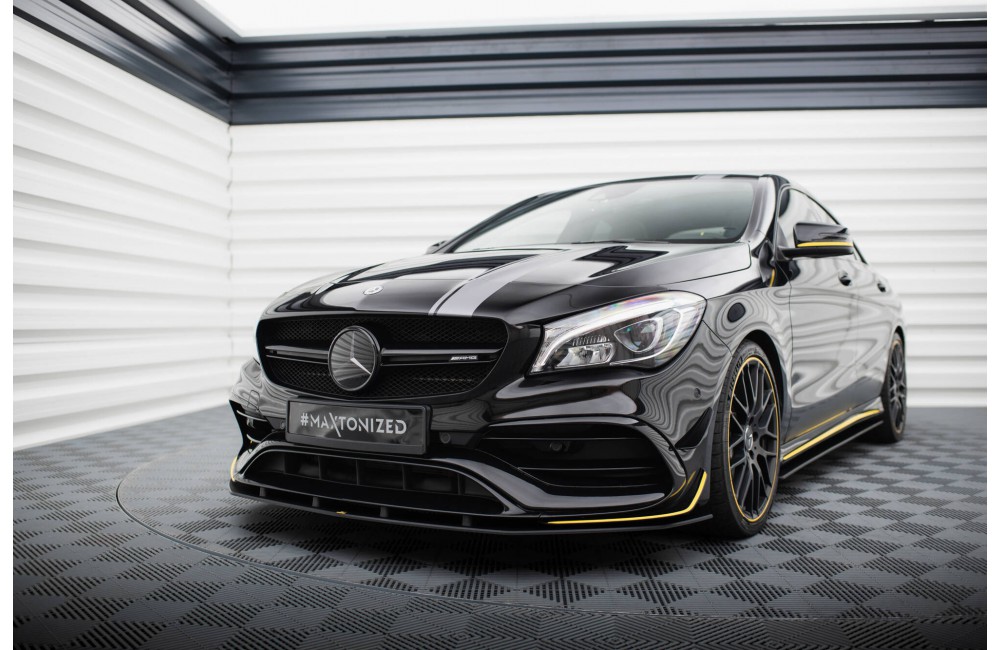 Street Pro Front Splitter Mercedes-AMG CLA 45 Aero C117 Facelift - Black