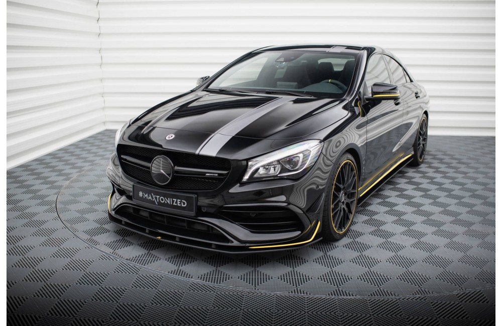 Street Pro Front Splitter Mercedes-AMG CLA 45 Aero C117 Facelift - Black