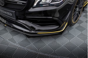 Street Pro Front Splitter + Flaps Mercedes-AMG CLA 45 Aero C117 Facelift - Black + Gloss Flaps