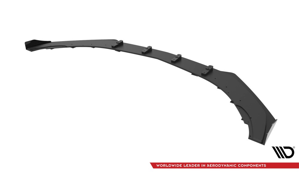 Street Pro Front Splitter + Flaps Mercedes-AMG CLA 45 Aero C117 Facelift - Black + Gloss Flaps