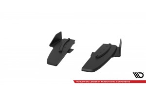 Street Pro Rear Side Splitters + Flaps Mercedes-AMG CLA 45 C117 Facelift - Black + Gloss Flaps